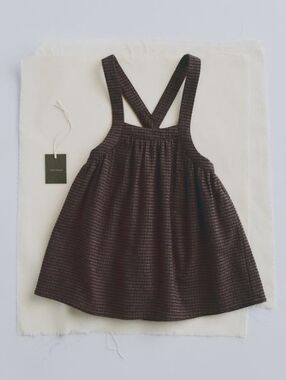 Zara | Brown Gingham Plaid Pinafore